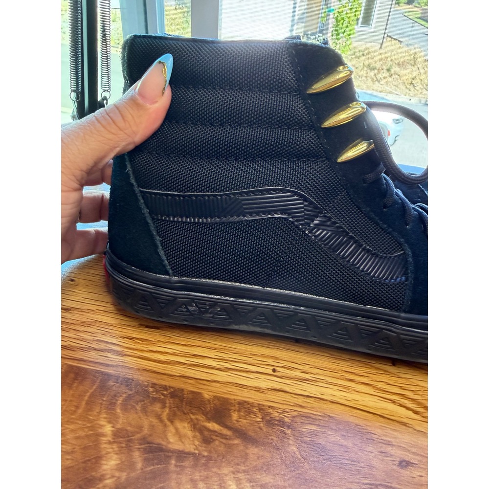 Vans x Marvel Sk8-Hi Black Panther Sneakers Men's Black Gold Sz 10 - Picture 5 of 10